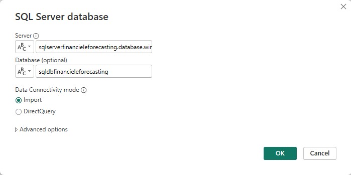 SQL Server pop-up