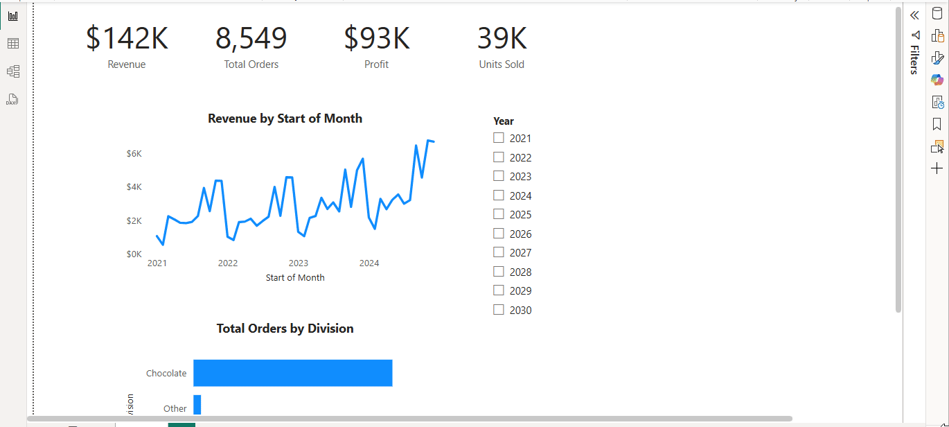 Table view Power BI
