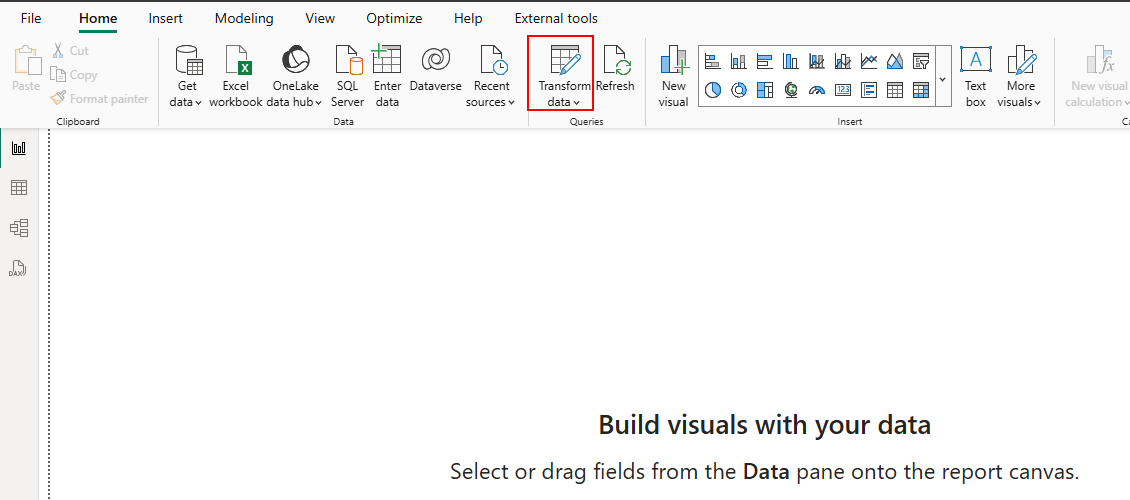 Transform data Power BI