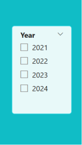 year slicer power bi