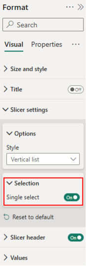 slicer settings power bi