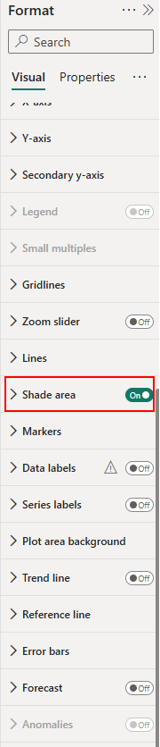 format line shades power bi