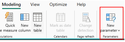 new parameter power bi