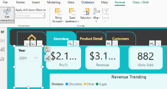 edit interactions power bi